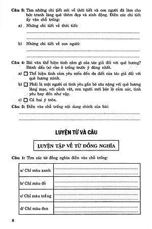 Sách Câu Hỏi Và Bài Tập Trắc Nghiệm Tiếng Việt Lớp 5 Tập 1