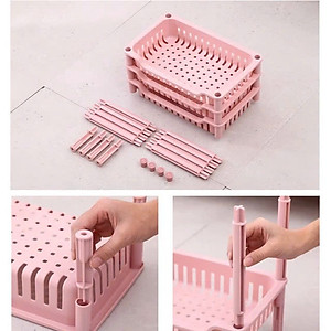 Kệ chữ nhật 2 Tầng , Kệ nhựa đựng đồ đa năng , kệ lắp ráp 2 tầng Việt Nhật 5538 - Hàng chính hãng ( Giao màu ngẫu nhiên) 