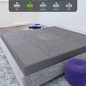 Nệm Cao Su Kim Cương 5Zone Than Hoạt Tính BIOLUX