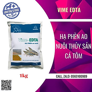 Vime EDTA - Dùng trung hòa các ion kim loại nặng ao nuôi, hẹ phèn ao nuôi, gói 1kg