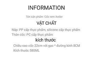 Bình Nước Thể Thao Có Ống Hút 600ml Hình Gạc Nai Hươu Dễ Thương Nhiều Màu Sắc Cho Bé - Hàng Loại 1 - Chính Hãng MINIIN