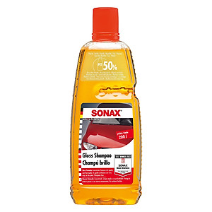 Xà bông rửa xe đậm đặc 1:200 siêu sạch bóng Sonax 314300 1lit - tặng 1 khăn 3M màu ngẫu nhiên - bảo vệ sơn xe, làm sạch nhanh toàn diện, an toàn cho da tay