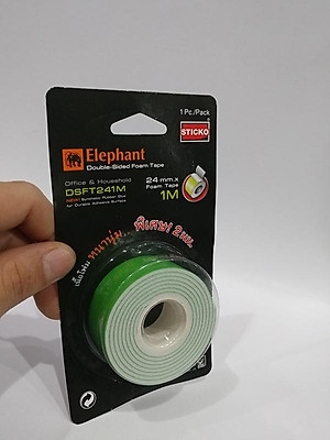 Băng Keo Xốp 2 Mặt Elephant DSFT241M 24Mmx1M