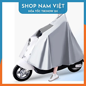 Áo Mưa Trùm Đầu Kiểu Poncho Không Che Đèn Xe