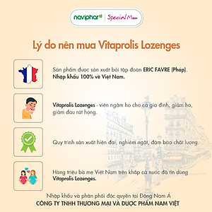 TPBVSK Vitaprolis Lozenges [Hộp 20 viên] Viên ngậm ho cho cả gia đình thành phần tự nhiên [Nhập khẩu Pháp]