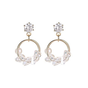 Khuyên Tai, Bông Tai Nữ Mạ Bạc 925 Hình Tròn Thời Trang Ulzzang Hàn Quốc