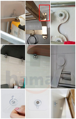 Móc Dán Tường Có Đinh Ốc Vít Miếng Dán Tường Đóng Đinh Tiện Lợi Ko Khoan Đục Tường