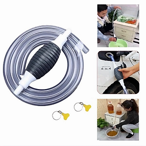 Dụng cụ bơm KG70 hút rượu, xăng dầu chất lỏng bóp tay dễ thủ công đa năng dài 1m - Hàng chính hãng