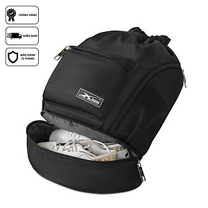 Balo dây rút thể thao đen Xbags Wisdom Xb 6004, Chất liệu chống thấm nước hiệu quả