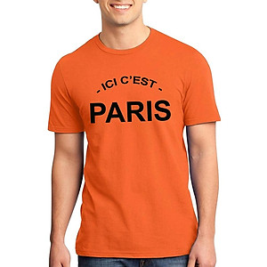 Áo Thun Nam In chữ ICI C'EST PARIS phong cách chất thun đẹp