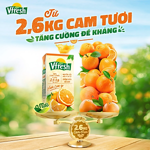 Combo VFRESH Nước cam ép 100% 1 Lít -Vinamilk