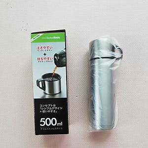 Bình inox giữ nhiệt 2 in1 Pearl Metal Basic Double - Hàng nội địa Nhật Bản |#nhập khẩu chính hãng|