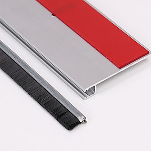 1 Mét Ron Chân Cửa Thanh Chắn Chân Cửa Nhôm Kèm Chổi Sẵn Keo Dán 50mm 60mm Ngăn Bụi Côn Trùng Gián Chuột Legaxi