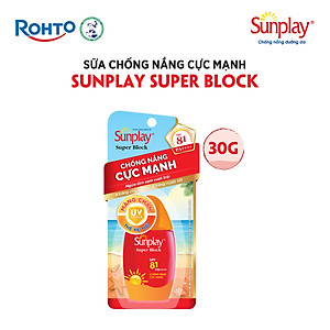 Kem chống nắng Sunplay cực mạnh dạng sữa Sunplay Super Block SPF 81, PA++++ 30g