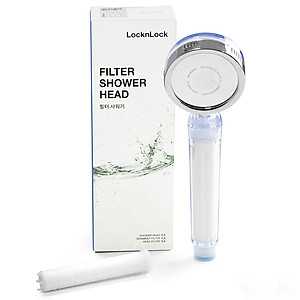 Bộ Phụ Kiện Đầu Vòi Sen Lọc Nước LocknLock 80mm CLR-KR LBW400 (Mạch nước nhip nhàng, giảm stress - Khử Clo)