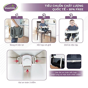 Ghế ngồi ăn bằng nhựa Mastela 07330 nâng hạ độ cao cho bé