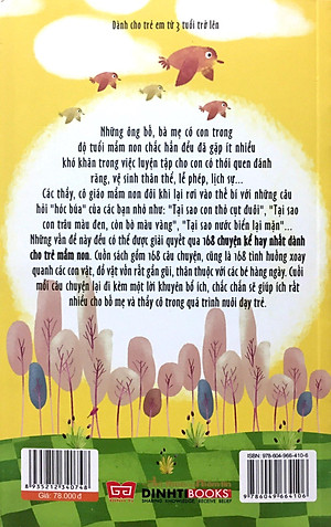 Sách 168 Chuyện Kể Hay Nhất Dành Cho Trẻ Mầm Non (Tái Bản 2018)