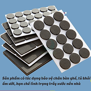 Bộ Lót Chân Nội Thất Đa Năng (48 Miếng) Miếng Lót Êm – Sàn Yên Tĩnh, Nhà Gọn Gàng Bộ Lót Chống Xước Siêu Bám – Chân Bàn Ghế “Không Làm Phiền” Chân Êm Sàn Mượt – Combo 48 Miếng Lót Nội Thất
