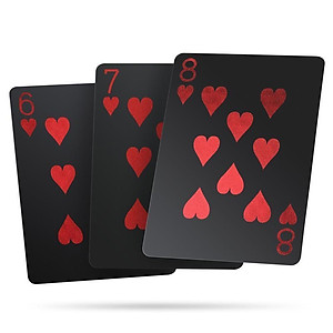 Bộ bài tây màu đen cao cấp 52 lá bài nhựa - Bộ bài poker- hàng chính hãng