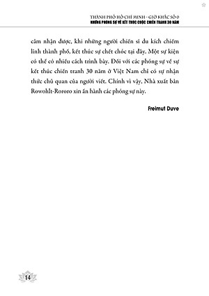 Thành phố Hồ Chí Minh giờ khắc số 0. Những phóng sự về kết thúc cuộc chiến tranh 30 năm - bản in 2025