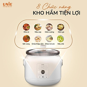 Nồi kho hầm chuyên dụng UNIE USC208, Dung tích 2L, 8 chức năng kho hầm, Lòng nồi gốm Ceramic cao cấp, thiết kế bắt mắt- HÀNG CHÍNH HÃNG 