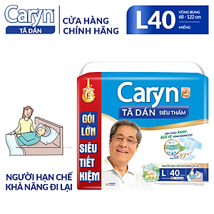 Tã Dán Siêu Thấm Caryn Gói Siêu Tiết Kiệm L40 (40 Miếng)