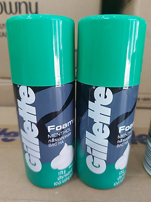 Bọt cạo râu Gillette Foamy Methol  175g hương chanh và hương bạc hà