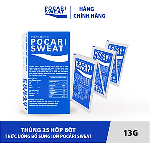 Thùng 25 hộp bột Thức Uống Bổ Sung ION Pocari Sweat (Hộp 5 Gói 13gram)
