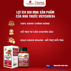 Viên Sắt Hữu Cơ New Zealand Nutri Iron Boost 30 Viên | Giúp Bổ Sung Sắt, Acid Folic Cho Cơ Thể - Nhập Khẩu Chính Hãng