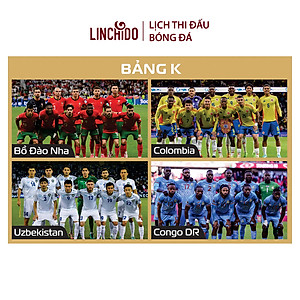 Lịch thi đấu bóng đá World Cup 2026 ( Kích thước 86 cm X 65 cm) chữ to, nhìn rõ