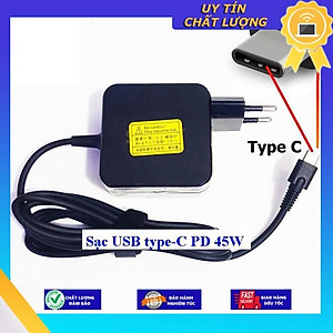 Sạc dùng cho các loại laptop dùng chân sạc USB type-C PD 45W - Hàng Nhập Khẩu New Seal