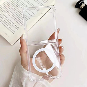 Ốp Lưng Trong Suốt Hỗ Trợ Sạc Từ Tính Dành Cho Samsung Galaxy Z Fold 5 / Z Flip 5, Chống Ố Vàng - Hàng Nhập Khẩu