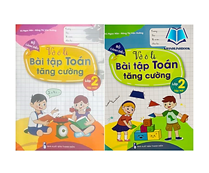 Sách - Combo Vở Ô li Bài Tập Toán Tăng Cường lớp 2 - tập 1 + 2 ( cánh diều )