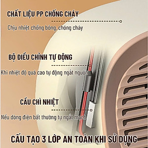 Máy Sưởi Gốm Mini Cho Nhân Viên Văn Phòng Làm Ấm Nơi làm việc phòng ngủ nhà tắm phòng học - Máy Êm Ấm Áp - Quạt Sưởi Ấm Mini Công Suất Max 400W Du Lịch Phượt Dã Ngoại Máy sưởi ấm cho phòng ngủ, quạt sưởi gốm nóng nhanh an toàn cho trẻ em - Hàng Nhập Khẩu