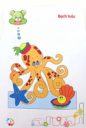 Sách Bé tô màu - Động vật biển