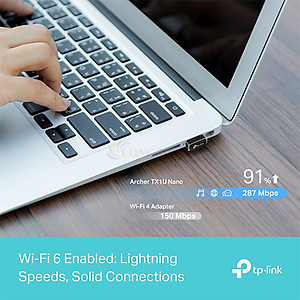 USB Wifi TP-Link Wifi 6 AX300 Nano Wireless Archer TX1U Nano - Hàng chính hãng