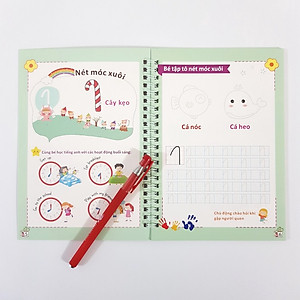 Bộ 3 Vở Luyện Viết Chữ Đẹp Tặng Kèm Bút Tự Xoá - Hành Trang Cho Bé Vào Lớp 1 - Thanh Nga