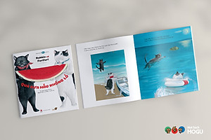 Truyện Ehon bé 3-4-5 tuổi - Rukkio và Furifufi - Quả dưa hấu khổng lồ