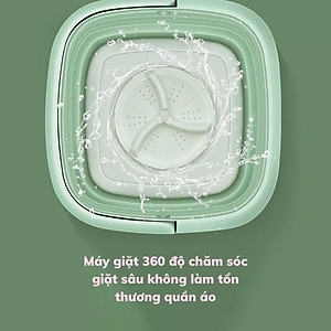 Máy giặt mini tự động, khử khuẩn bằng ánh sáng xanh, giúp quần áo sạch khuẩn