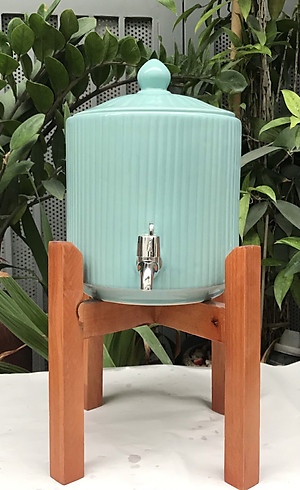 Bình đựng nước bằng sứ dáng trụ dung tích 6l