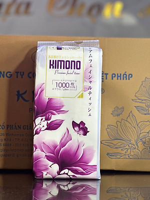COMBO 10 bịch giấy treo tường đa năng KIMONO 4 lớp dạng rút 1100 tờ tặng kèm 4 móc treo