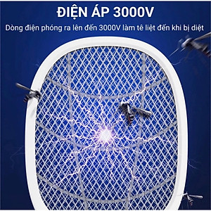 Vợt Muỗi Thông Minh Kiêm Đèn Bắt Muỗi Tự Động 3in1, Vợt Bắt Muỗi Đa Năng Sạc USB - Hàng Nhập Khẩu