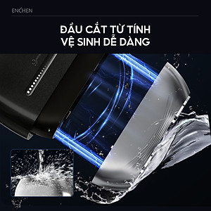 Máy cạo râu Enchen Mini 6s, Cạo râu khô & ướt nút cảm ứng, Đầu cạo nổi 28 lưỡi dao kép tự mài - Hàng nhập khẩu