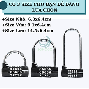 [VIDEO]- Ổ khóa số 5 số đổi mật mã, khóa hành lý, khóa cửa, tủ- CHỌN CỠ- Ổ khóa 5 số hình chữ U, khóa vali, khóa xe không cần dùng chìa- GIAO MÀU NGẪU NHIÊN