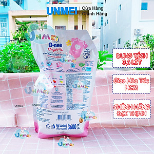(Chính Hãng Đại Thịnh) Nước giặt D-nee, Nước Giặt Cho Bé Dnee Dạng Túi 3600ml - Loại Mới An Toàn, Tiết Kiệm