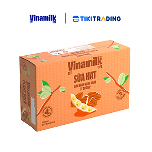 Thùng 48 hộp Sữa đậu nành Vinamilk hạt hạnh nhân 180ml
