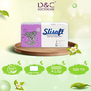 Giấy ăn Slisoft Trắng tự nhiên đa năng,khăn giấy rút thân thiện môi trường không chất tẩy trắng an toàn cho cả gia đình