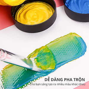 Màu bột Gouache 100ml cao cấp dạng hũ Deli - Tô đất sét, đất nặn tự khô - Siêu mịn, tươi sáng, dễ sử dụng - Nhiều màu sắc - 73888