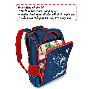 Balo chống gù cho bé tiểu học Xbags Universe Xb 3102 balo siêu nhẹ cho học sinh cấp 1