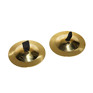 2 Pairs (4pcs) Gold Finger Cymbals Zills Belly Dance Dancer
